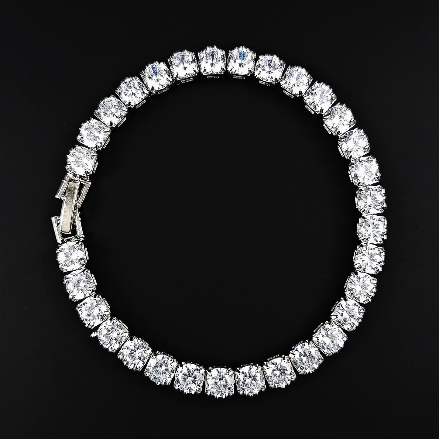 Pulsera de princesa de Color plateado para mujer, brazalete de lujo de 4MM y 17CM, regalo de aniversario, joyería al por mayor, S5650, novedad de 2024