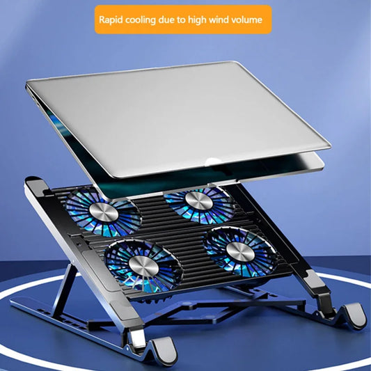 ❄️ Soporte Cooling 4X | Ajustable + Ventilación Potente